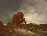 Toni von Stadler, Herbstlandschaft, Um 1900, Oil on panel