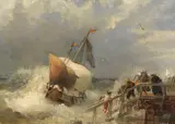 Andreas Achenbach, Sturm am Hafen