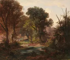 Ernst Erwin Oehme, Waldstudie, Oil on canvas
