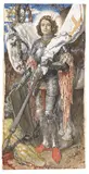 Wilhelm von Diez, Heiliger Georg mit dem erlegten Drachen, Ca. 1880/90, Gouache
