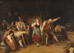 Franz Defregger, Großvaters Tanzunterricht, 1872, Oil on canvas