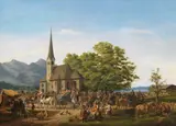 Karl Altmann, St. Leonhardsfest in Fischhausen am Schliersee, 1832, Oil on canvas