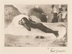 Paul Gauguin, Manao Tupapau (Elle pense au revenant, ou l'esprit des morts veille), Um 1894, Lithograph