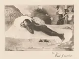 Paul Gauguin, Manao Tupapau (Elle pense au revenant, ou l'esprit des morts veille), Um 1894, Lithograph