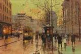Édouard Cortès, Paris - Place de la Madeleine nach einem Regenschauer