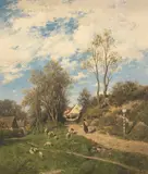 Adolf Heinrich Lier, Frühlingsmorgen, Ca. 1873, Oil on canvas