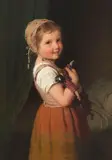 Johann Georg Meyer, Gute Nacht (Mädchen mit Puppe), 1875, Oil on panel