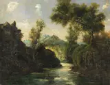 Gustave Courbet, mit Cherubino Patà (1827 Sonogno - 1899 Gordola) - In den Schweizer Alpen