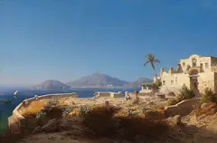Albert Eichhorn, Ansicht der Insel Salamis von Nordosten, 1847, Oil on canvas