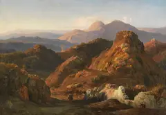 Louis Gurlitt, Abendstimmung in den Albaner Bergen, Wohl 1850, Oil on canvas