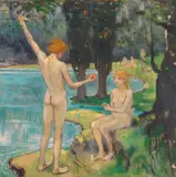 Ludwig von Hofmann, Adam und Eva (Paradies)