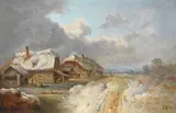 Heinrich Bürkel, Die Häuser von Forstenried im Winter