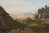 Ernst Willers, Zugeschrieben - Aus der Campagna bei Rom, Ca. 1840/50, Oil on paper