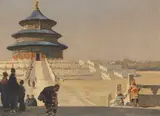 Erich Kips, Der Himmelstempel in Peking, Ca. 1928, Oil on cardboard