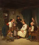 Carl Johann Lasch, Die Brautschmückung, Anfang 1860, Oil on canvas