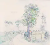 Paul Baum, Feldweg mit hohen Bäumen