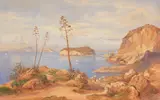 Salomon Corrodi, Blick auf die Insel Nisida im Golf von Pozzuoli