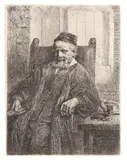 Der Goldschmied Jan Lutma by Rembrandt Harmensz van Rijn, 1656, Etching, sold May 2015