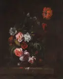 William Gouw Ferguson, Blumenstillleben, Oil on canvas