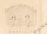 Carl Spitzweg, Zuschauer in der Theaterloge