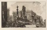 Veduta del Campidoglio di fianco by Giovanni Battista Piranesi, Wohl 1757, Etching, sold May 2015