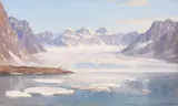 Georg Macco, Ansicht eines Gletschers (Spitzbergen), 1913, Oil on canvas