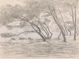 Paul Baum, Südfrankreich, Ca. 1897, Chalk drawing