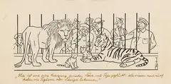 Tigöwen oder Löwiger by Thomas Theodor Heine, Ca. 1938, Pen and India ink drawing, sold May 2015
