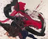 Kazuo Shiraga, Chijikusei Gotenrai, 1961, Oil on canvas