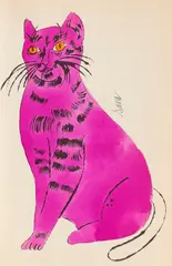 Andy Warhol, 25 Cats name[d] Sam and one Blue Pussy, 1954, Offset lithograph