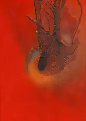Firefly by Otto Piene, 1976, Oil, sold Dec 2014
