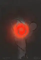 Orange wird grün by Otto Piene, 1966, Oil, sold Dec 2014