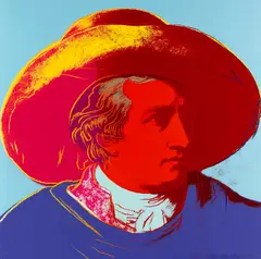 Goethe by Andy Warhol, 1982, Silkscreen in colors, sold Dec 2014