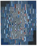 Adolf Fleischmann, Comp. #530x ("planimetrische Serie blau-weiß-rot"), 1961, Oil on canvas