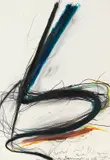 Kinn und Nase - im Whiskyrausch by Arnulf Rainer, 1966, Oil crayon, sold Dec 2014