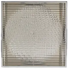 Heinz Mack, Rotor, 1971, Handgeprägte Aluminiumscheibe und Elektromotor im Edelstahlkasten mit Wellenglas