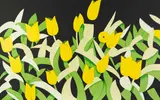 Alex Katz, Yellow Tulips, 2014, Silkscreen in colors