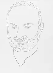 Arman by Andy Warhol, Um 1986, Graphite drawing, sold Dec 2014
