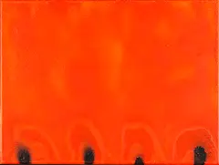 Strange fires by Otto Piene, 2008, Oil, sold Dec 2014