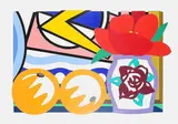 Tom Wesselmann, Still life with Lichtenstein and two oranges, 1993, Silkscreen in colors