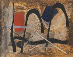Reife by Fritz Winter, 1950, Oil on paper, sold Dec 2014
