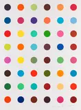 Unique spot etching (Oleoylsarcosine) by Damien Hirst, 2008, Etching and aquatint in colors, sold Dec 2014