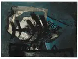 Antoni Clavé, Poisson Noir, 1958, Oil