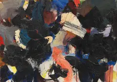 Introjection by Jean Miotte, Ca. 1958, Oil on canvas, sold Dec 2014