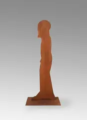 Figur 1000 by Horst Antes, 1987, Eisen, korrodiert und graviert, sold Dec 2014