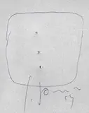 Lucio Fontana, Aus: La Lune en Rodage, 1959, Ball-point drawing