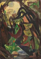 Natur und Technik by Fred Thieler, 1950, Oil on panel, sold Dec 2014
