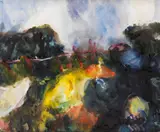 Klaus Fußmann, Geltinger Garten, 1988, Watercolor