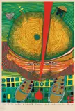 Friedensreich Hundertwasser, Der Knabe mit den grünen Haaren, 1967, Lithograph in colours