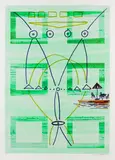 Der Kuchen ist alle? by Sigmar Polke, 2006, Silkscreen in colors, sold Dec 2014